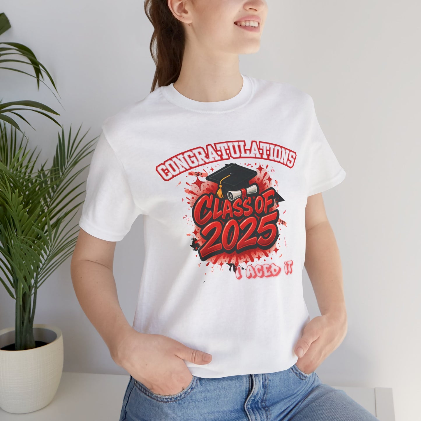 Red Standout Class of 2025 Grunge | Unisex SS Tee