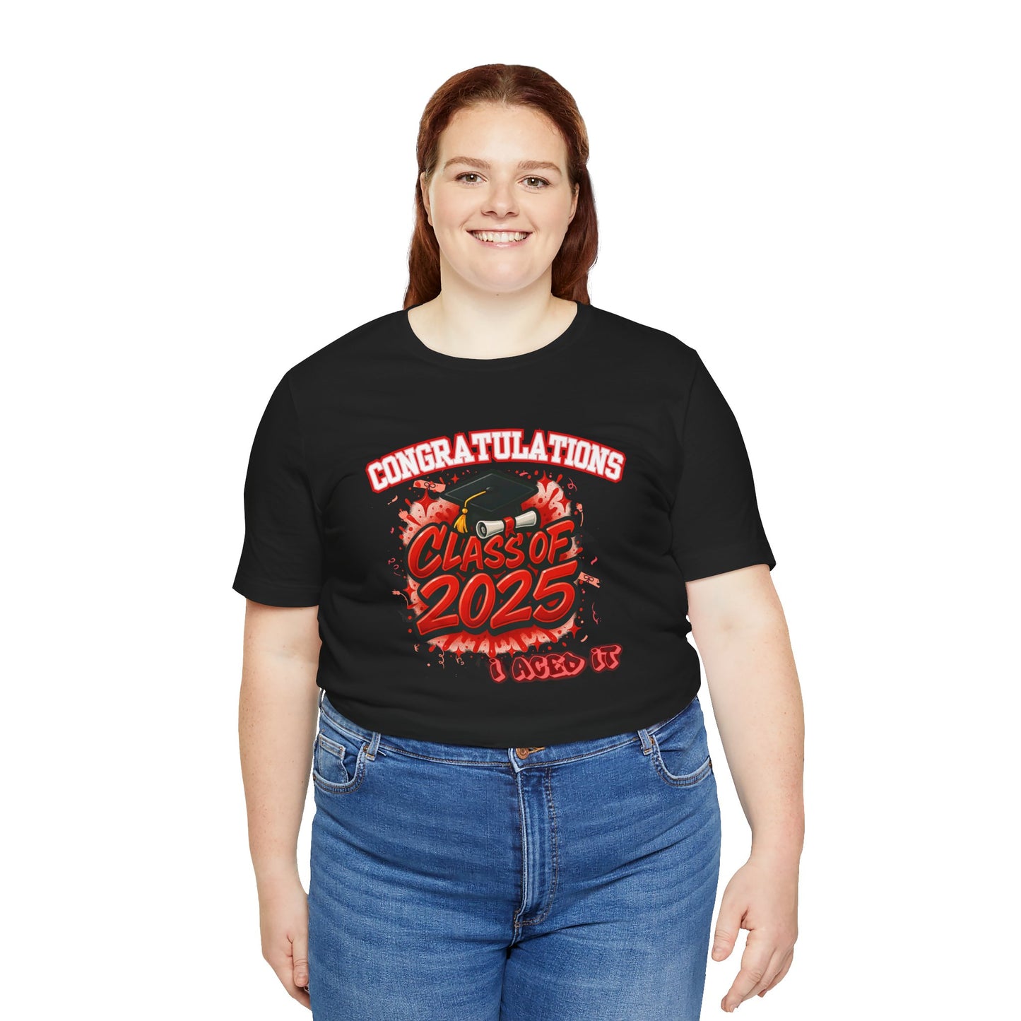 Red Standout Class of 2025 Grunge | Unisex SS Tee