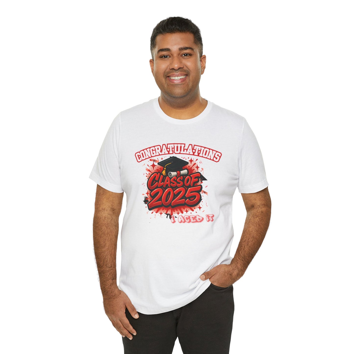 Red Standout Class of 2025 Grunge | Unisex SS Tee