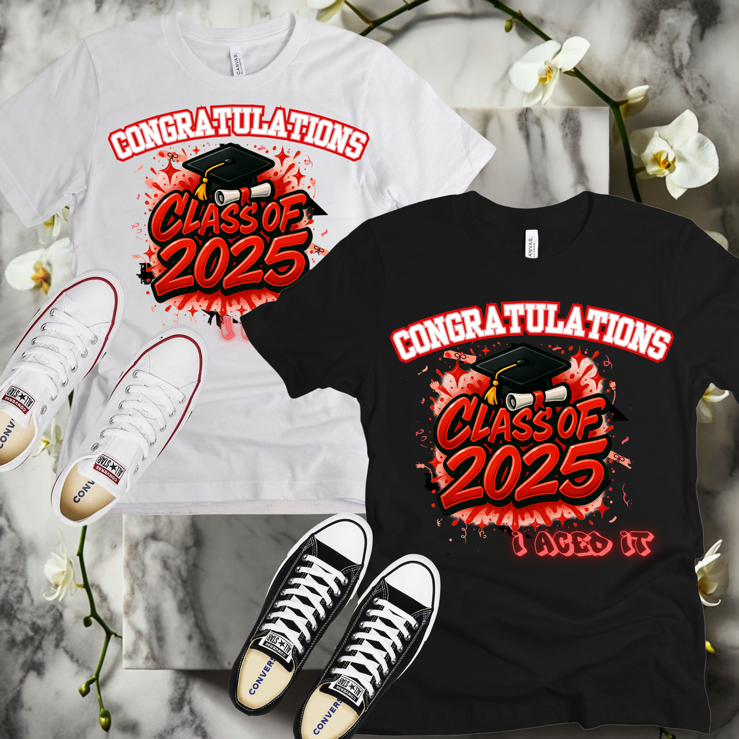 Red Standout Class of 2025 Grunge | Unisex SS Tee
