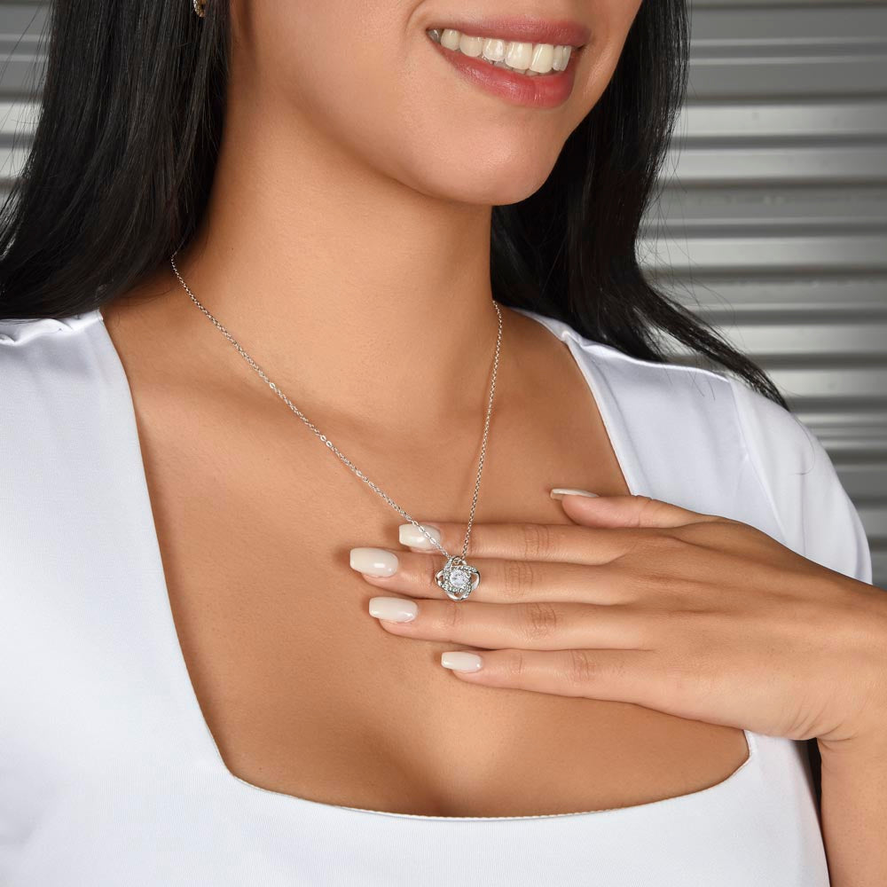 Handpicked Daughter or Bonus Daughter | “You Grew In My Heart” | Love Knot Necklace