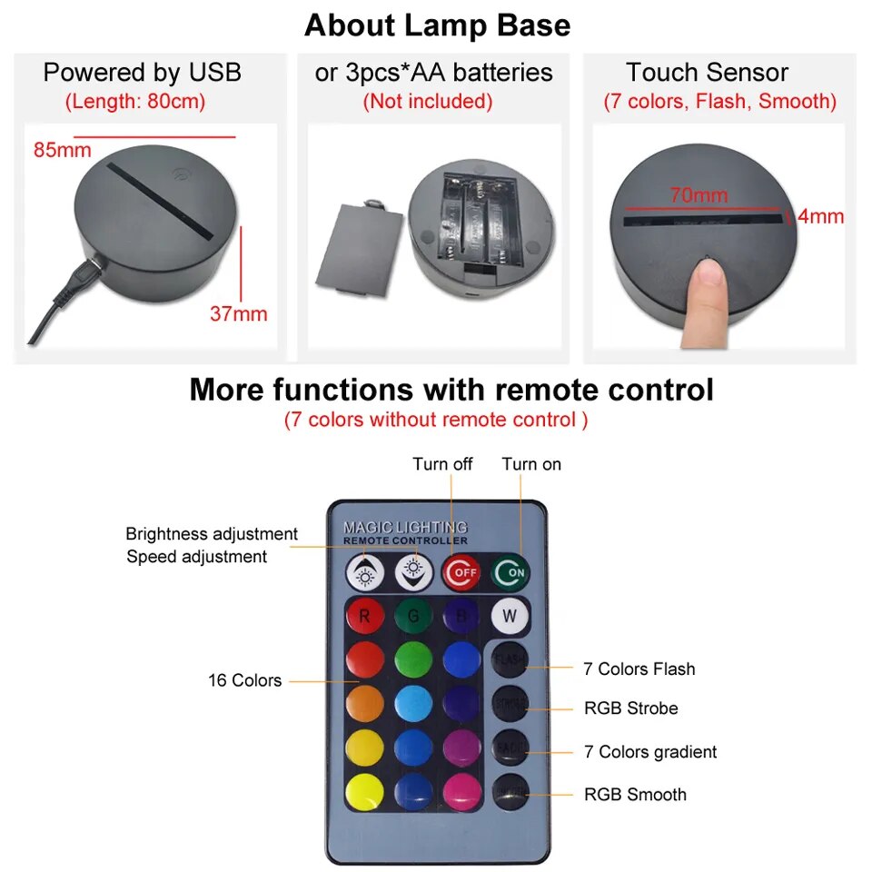 Ikonik Touch™ Write & Light Remote Message board